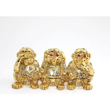 Livenda Swaroski Taşlı 3'lü Maymun Seti LIV381