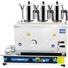 Mizan 60 Lık Lpg Tüplü 40 Litre 3 Demlikli Çay Kazanı Demlik Hediyeli