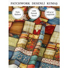 Fabricstown %100 Pamuk Saten Patchwork Kumaş – 155×100 cm – Dikiş ve Dıy Için