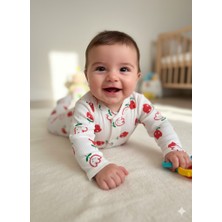 Şimo Butik Bebek Tulum 0-9 Ay Rahat Nefes Alan Çıtçıtlı  %100 Saf Pamuk Yumuşacık Anti Alerjik Patikli Çiçekli