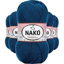 5 Adet Pırlanta Amigurumi El Örgü Ipi Yünü Petrol Mavi 10328