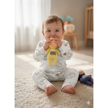 Şimo Butik Bebek Tulum 0-9 Ay Rahat Nefes Alan Çıtçıtlı  %100 Saf Pamuk Yumuşacık Anti Alerjik Ayılı