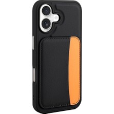 iPhone 17 Kılıf Kartlıklı Zore X-Kart Silikon Kapak - Siyah