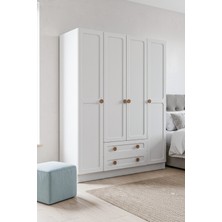 PlatinReyon Bohem 4 Kapak 2 Çekmece Gardırop Mdf Kapak
