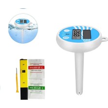 Temiz Pazar Solar Termometre Yüzme Havuzu Için + Ph Metre