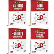 3D Yayınları 3D 2025 8. Sınıf Lgs Matematik + Türkçe + Fen + Inkılap Similasyon Deneme Seti 4 Kitap Tam Set