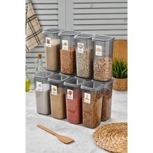 Poomy 12'li Etiketli 1700 ml Sızdırmaz Kapaklı Saklama Kabı Seti - Etiket Hediyeli