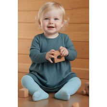 Parla Kids Kız Bebek Mavi Pamuk Külotlu Çorap