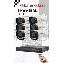 Sunveo 6 Kameralı 5 Mp Sesli Güvenlik Kamerası Gece Renkli Yüz ve Araç Tanımalı Full Hd Kamera Sistemi