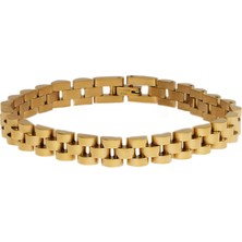 Celikchi Erkek Hasır Model 1 cm Kalınlığında Çelik Bileklik