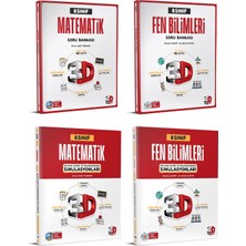 3D Yayınları 3D 2025 8. Sınıf Lgs Matematik + Fen Bilimleri Similasyon Deneme + Soru Seti 4 Kitap