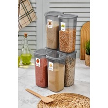 Poomy 6'lı Set 1700 ml Etiket Hediyeli Sızdırmaz Kapaklı Saklama Kabı Seti