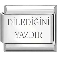 Heryerden Kişiselleştirilebilir Dilediğini Yazdır Çelik Italyan Charm Bileklik Ek Linki