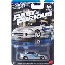 Hot Wheels Silver Series Fast & Furious Custom /personnalise Acura Integra Sedan Gsr HNR88 JBY45