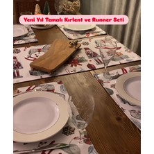 Kırlentim H1072 Kış-Yeniyıl-1 Adet Runner - 4 Adet Amerikan Servis-Set