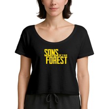 Zepplin Giyim Sons Of The Forest Siyah Kadın Tişört