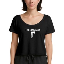 Zepplin Giyim The Long Dark Logo Siyah Kadın Tişört
