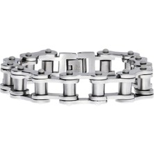 Celikchi Erkek Bisiklet Zinciri Model 1 cm Kalınlığında Çelik Bileklik
