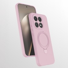 15T Kılıf M-Safe Şarj Özellikli Standlı Zore Samara Kapak - Pembe