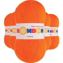 5 Adet Kristal El Örgü Lif Ipi Turuncu 98215