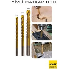 AlanSansli Yivli Matkap Ucu Hss Spiral Yivli Kademeli Matkap Ucu Metal Ahşap Plastik 5-8 mm