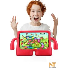 Nezih Case Apple Ipad 10.2 /10.5 (7. 8. 9.nesil) 2020/2021 Uyumlu Çocuklar Için Standlı Silikon Kılıf
