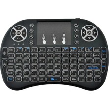 Eco Port Smart Tv Box Ps3 Uyumlu Kablosuz Dokunmatik Işıklı Şarjlı Touchpadli Mini Q Klavye