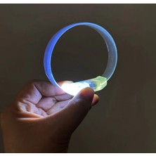 Eco Port 3 Modlu Pilli LED Işıklı Esnek Parti Bilekliği Beyaz