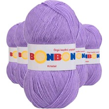 5 Adet Kristal El Örgü Lif Ipi Lila 98205