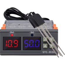 YATE10 STC-3030 220V 10A Çift Problu Toprak Nem Kontrol Cihazı