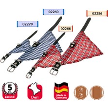 Karlıe Deri Bandanalı Boyun Tasması 32CM Mavi