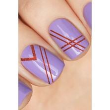 Artikel Artikel Kırmızı Etnik Çizgiler Metalik Tırnak Sticker, Nail Sticker, Nail Art