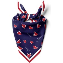 Y32 Modabutik Kalp Desenli Bandana