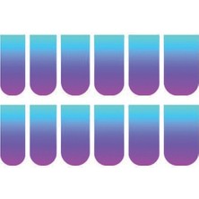 Artikel Artikel Mavi - Lila Ombre Tırnak Dövmesi, Tırnak Tattoo, Nail Art, Tırnak Sticker, Nail Sticker