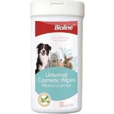 Bioline Kedi Köpek ve Kemirgenler Için Kutulu Islak Mendil 30 Adet