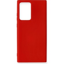 Eco Port Samsung Galaxy Note 20 Ultra Kılıf Nano Içi Kadife Silikon - Kırmızı