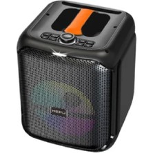 Hepu HP-975 Partybox Hoparlör – 15W Güç, 8” Woofer, Rgb Işık Efektleri, Kablosuz Mikrofonlu, Taşınabilir Tasarım