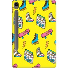 Adasena Samsung Galaxy Tab S9 SM-X710 11" Kılıf Tablet Için Desenli Silikon Kapak - Kay Kay