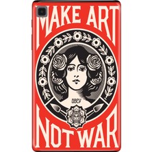 Adasena Samsung Galaxy Tab A7 Lite SM-T220 Kılıf Tablet Için Desenli Silikon Kapak - Make Art