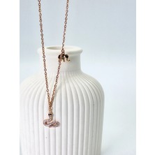 Duru Aksesuar Vip Seri Rosegold Renk Yılan ve Fil Model Şans Kolye