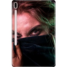 Adasena Samsung Galaxy Tab S7-Fe Lte SM-T737 Kılıf Tablet Için Desenli Silikon Kapak - Close Up