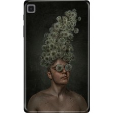 Adasena Samsung Galaxy Tab A7 Lite SM-T220 Kılıf Tablet Için Desenli Silikon Kapak - Dandelion