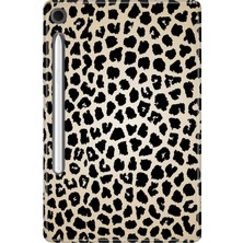 Adasena Samsung Galaxy Tab S10 Lite SM-X400 10.9" Kılıf Tablet Için Desenli Silikon Kapak - Leopard