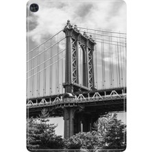 Adasena Huawei Matepad T10S-4 10.1" Kılıf Tablet Için Desenli Silikon Kapak - Brooklyn Köprüsü