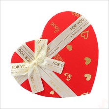 Süsle Bebek ve Parti Kalp Kutu Fiyonklu Love Model 21,5X20,5X9CM - Büyük Boy