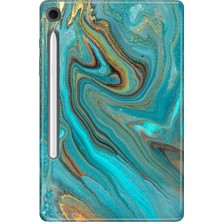 Adasena Samsung Galaxy Tab S10 Lite SM-X400 10.9" Kılıf Tablet Için Desenli Silikon Kapak - Liquid Mermer