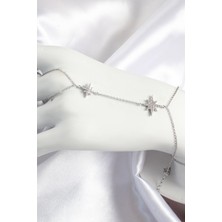 Vice Avm Pirinç Zirkon Taşlı Kutup Yıldızı Model Gümüş Renk Kadın Şahmeran EB-53-vice/(1395) 2113