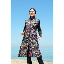 Hmm Starinci Renkli Yapraklar Tam Kapalı Tesettür Mayo