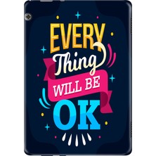 Adasena Huawei Mediapad T5 10.1" Kılıf Tablet Için Desenli Silikon Kapak - Everything