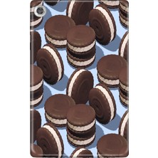 Adasena Lenovo Tab M10 TB-X306F Gen.2 Kılıf Tablet Için Desenli Silikon Kapak - Cookies